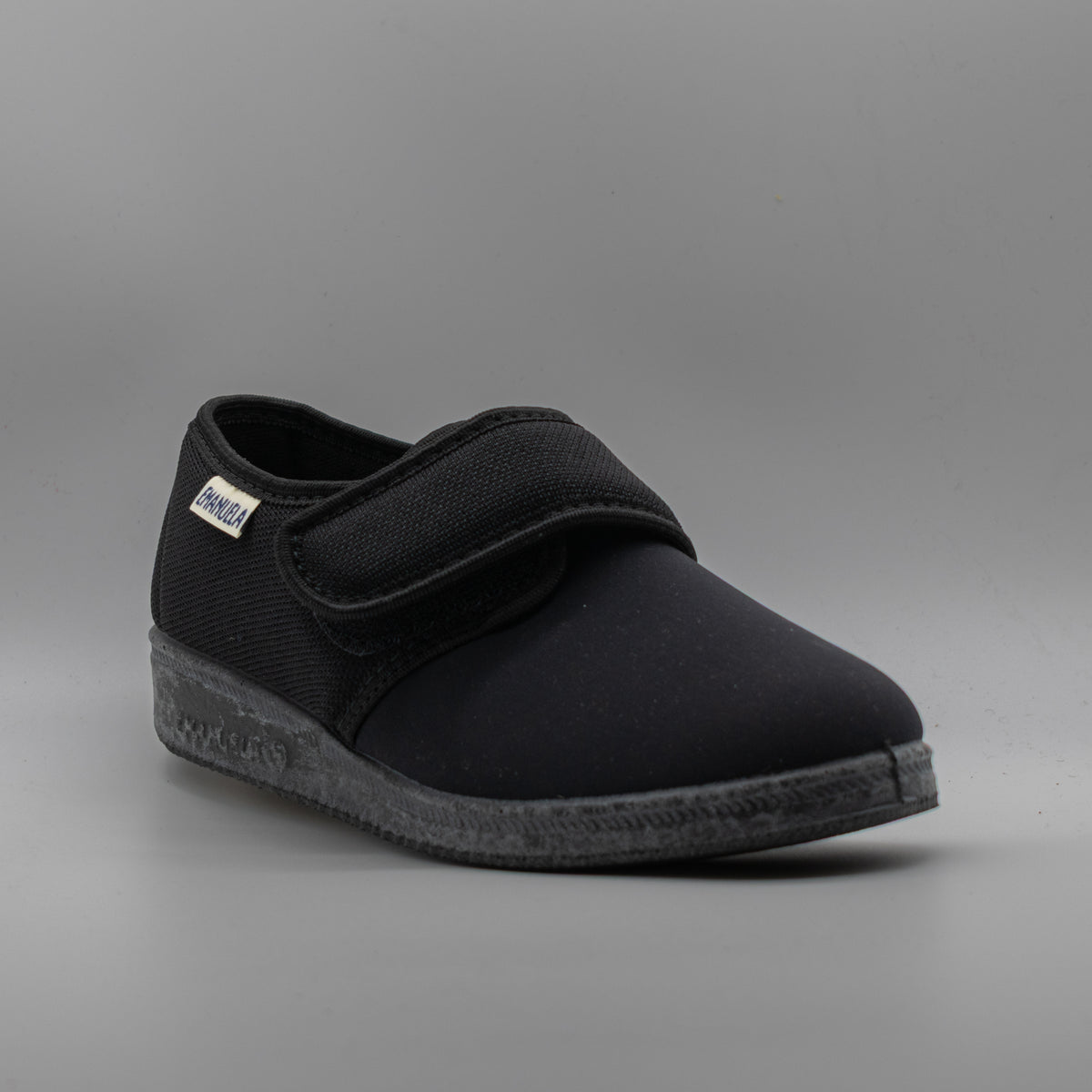 Calzaturificio Emanuela 655/601 – Scarpe donna per piedi speciali in lycra - nero - scarpe di qualità venduta a Milano da Pli-Pla