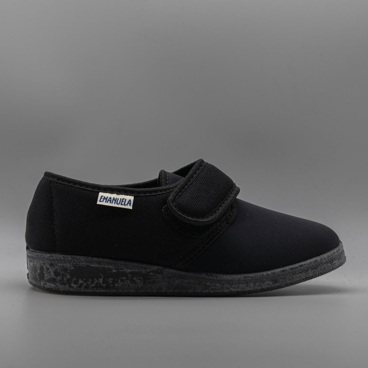 Calzaturificio Emanuela 655/601 – Scarpe donna per piedi speciali in lycra - nero - scarpe di qualità venduta a Milano da Pli-Pla