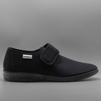 Calzaturificio Emanuela 986/985 – Scarpe uomo per piedi speciali in lycra - nero - scarpe di qualità venduta a Milano da Pli-Pla