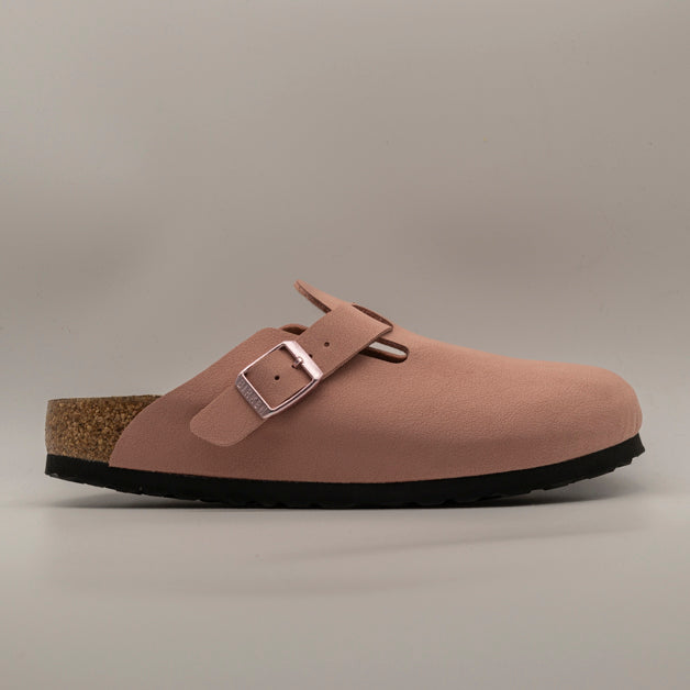 Birkenstock Boston – sabot in Birko-Flor con plantare anatomico - rosa - scarpe di qualità venduta a Milano da Pli-Pla