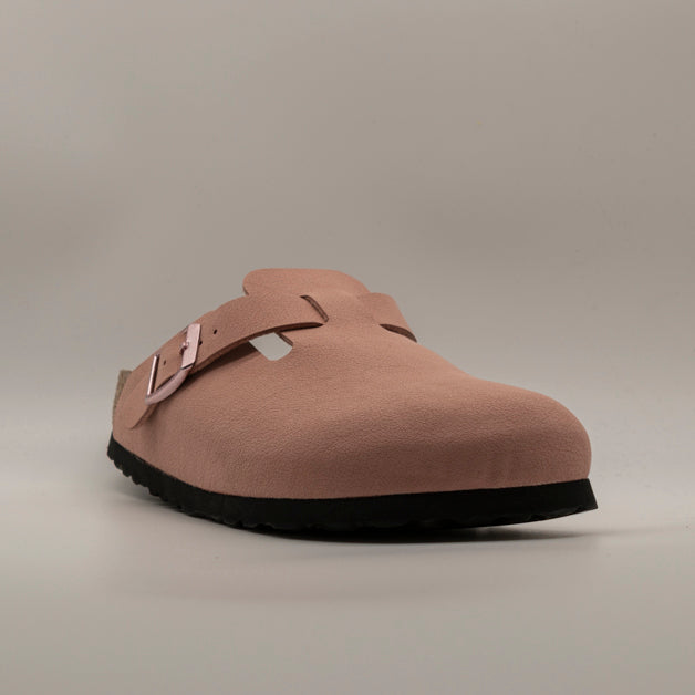 Birkenstock Boston – sabot in Birko-Flor con plantare anatomico - rosa - scarpe di qualità venduta a Milano da Pli-Pla
