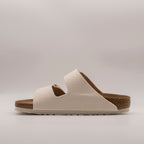 Birkenstock Arizona Rivet Logo vegan sandali eggshell - scarpe di qualità venduta a Milano da Pli-Pla