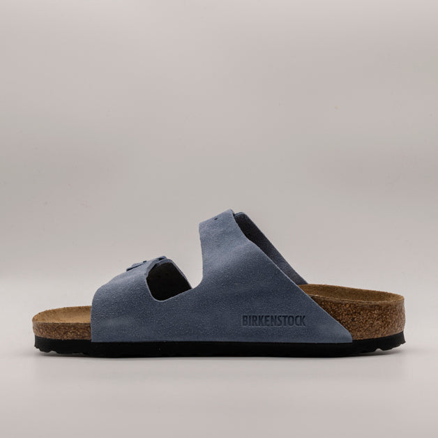 Birkenstock Arizona Suede Leather sandali pelle scamosciata Elemental Blue - scarpe di qualità venduta a Milano da Pli-Pla