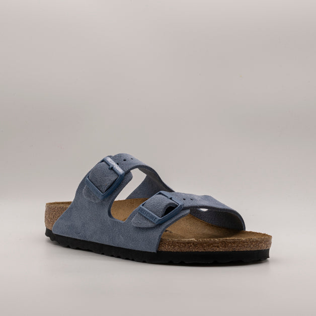 Birkenstock Arizona Suede Leather sandali pelle scamosciata Elemental Blue - scarpe di qualità venduta a Milano da Pli-Pla