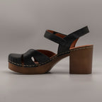 Cinzia Soft PQ1145370 – sandalo in pelle con zeppa alta e punta chiusa - nero - scarpe di qualità venduta a Milano da Pli-Pla