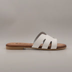 Dorea 5102 – ciabattina in pelle con plantare imbottito comfort - bianco - scarpe di qualità venduta a Milano da Pli-Pla