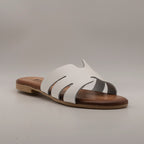 Dorea 5102 – ciabattina in pelle con plantare imbottito comfort - bianco - scarpe di qualità venduta a Milano da Pli-Pla