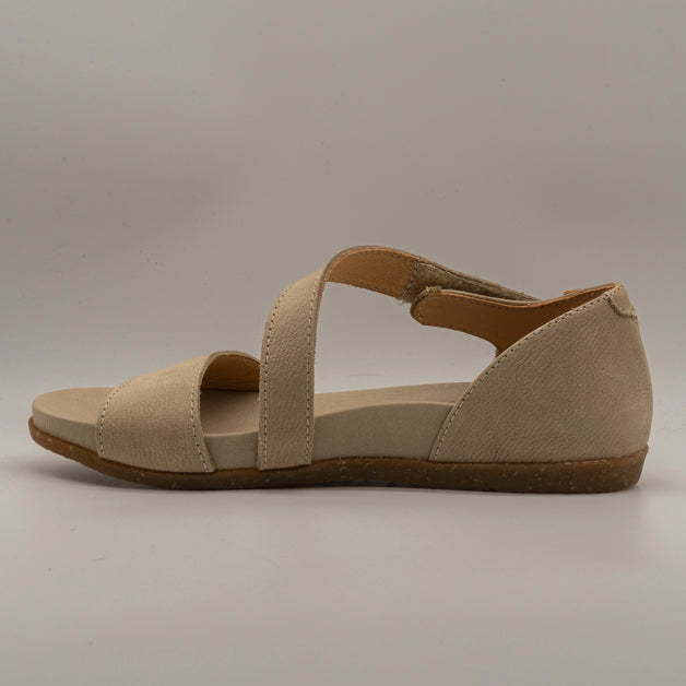 El Naturalista 5652 Zumaia – sandalo in pelle basso con velcro - beige piedra - scarpe di qualità venduta a Milano da Pli-Pla