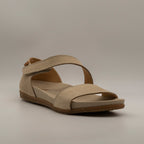 El Naturalista 5652 Zumaia – sandalo in pelle basso con velcro - beige piedra - scarpe di qualità venduta a Milano da Pli-Pla