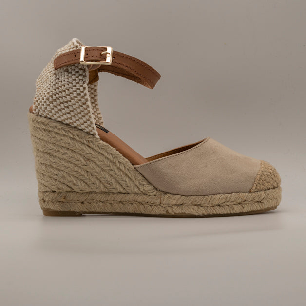 Emma Shoes 1150-7C – campesine con zeppa 7 corde - beige arena - scarpe di qualità venduta a Milano da Pli-Pla