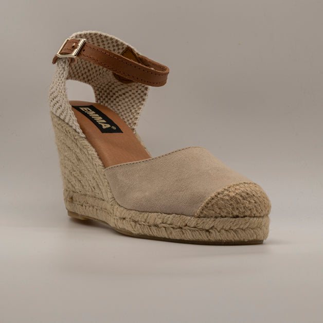 Emma Shoes 1150-7C – campesine con zeppa 7 corde - beige arena - scarpe di qualità venduta a Milano da Pli-Pla