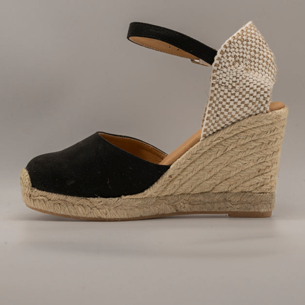 Emma Shoes 1150-7C – campesine con zeppa 7 corde - nero - scarpe di qualità venduta a Milano da Pli-Pla
