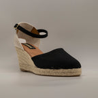 Emma Shoes 1961 – campesine con zeppa 5 corde - nero - scarpe di qualità venduta a Milano da Pli-Pla