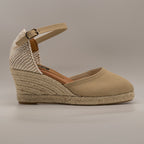 Emma Shoes 1961 – campesine con zeppa 5 corde - beige tostado - scarpe di qualità venduta a Milano da Pli-Pla