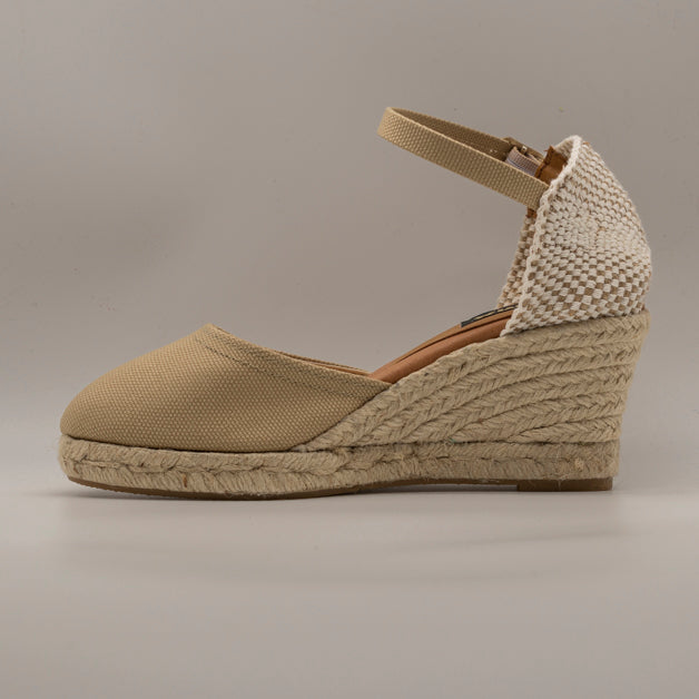 Emma Shoes 1961 – campesine con zeppa 5 corde - beige tostado - scarpe di qualità venduta a Milano da Pli-Pla