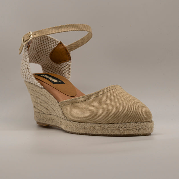 Emma Shoes 1961 – campesine con zeppa 5 corde - beige tostado - scarpe di qualità venduta a Milano da Pli-Pla