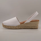 Emma Shoes 23743-3C – minorchine in pelle con zeppa 3 corde - bianco - scarpe di qualità venduta a Milano da Pli-Pla