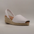 Emma Shoes 23743-3C – minorchine in pelle con zeppa 3 corde - bianco - scarpe di qualità venduta a Milano da Pli-Pla