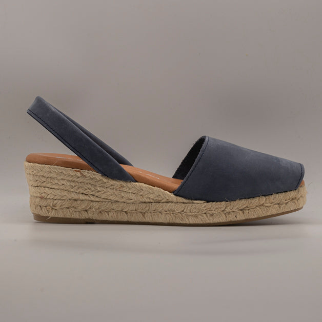 Emma Shoes 23743-3C – minorchine in pelle con zeppa 3 corde - blu - scarpe di qualità venduta a Milano da Pli-Pla