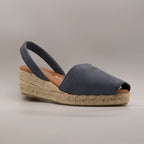 Emma Shoes 23743-3C – minorchine in pelle con zeppa 3 corde - blu - scarpe di qualità venduta a Milano da Pli-Pla