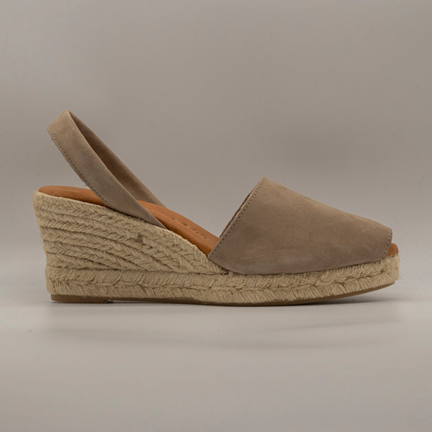 Emma Shoes 23743-5C – minorchine in pelle con zeppa 5 corde - taupe - scarpe di qualità venduta a Milano da Pli-Pla