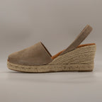 Emma Shoes 23743-5C – minorchine in pelle con zeppa 5 corde - taupe - scarpe di qualità venduta a Milano da Pli-Pla