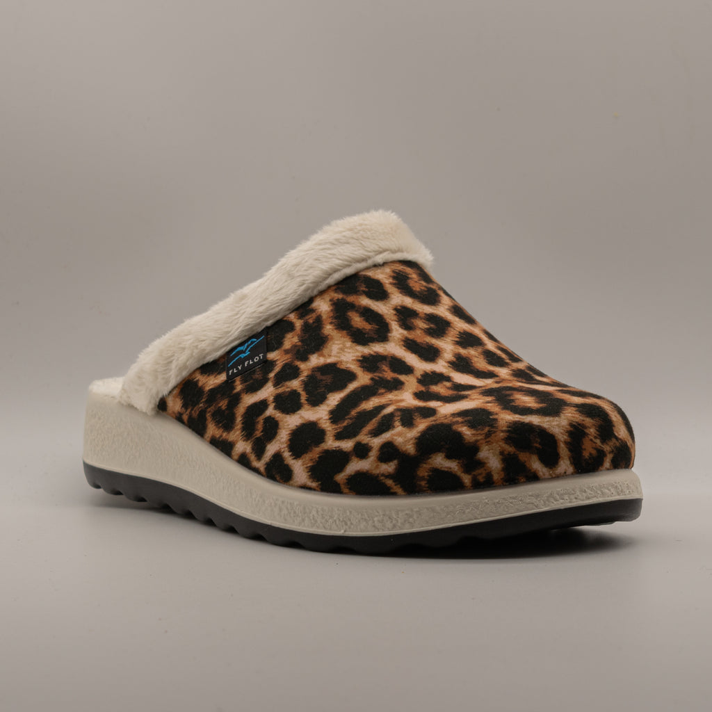 Fly-Flot 51 X20 EM – Pantofole donna calde con pelo - marrone leopardate - scarpe di qualità venduta a Milano da Pli-Pla