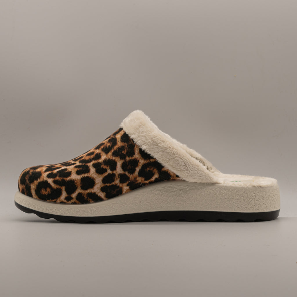 Fly-Flot 51 X20 EM – Pantofole donna calde con pelo - marrone leopardate - scarpe di qualità venduta a Milano da Pli-Pla