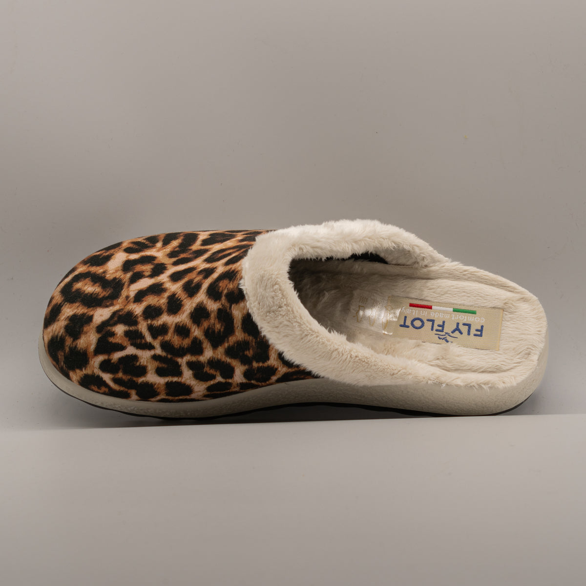 Fly-Flot 51 X20 EM – Pantofole donna calde con pelo - marrone leopardate - scarpe di qualità venduta a Milano da Pli-Pla