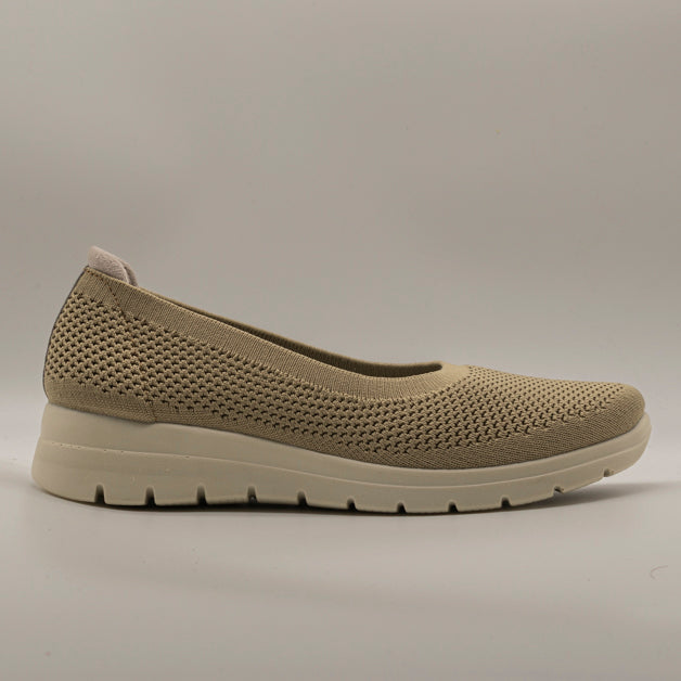Fly-Flot 27 B39 KQ – Ballerina donna comfort in rete elastica con memory nocciola - scarpe di qualità venduta a Milano da Pli-Pla
