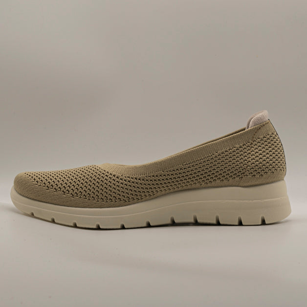 Fly-Flot 27 B39 KQ – Ballerina donna comfort in rete elastica con memory nocciola - scarpe di qualità venduta a Milano da Pli-Pla