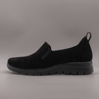 Fly-Flot 67 T12 3X Women's Slip-On in Black Elastic Fabric