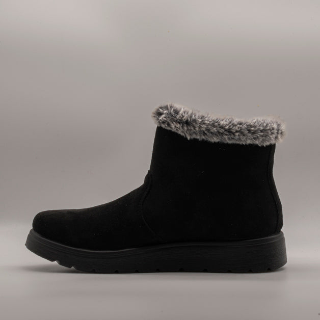 Fly-Flot stivaletto donna scamosciato con pelo 45 U30 UX nero - scarpe di qualità venduta a Milano da Pli-Pla