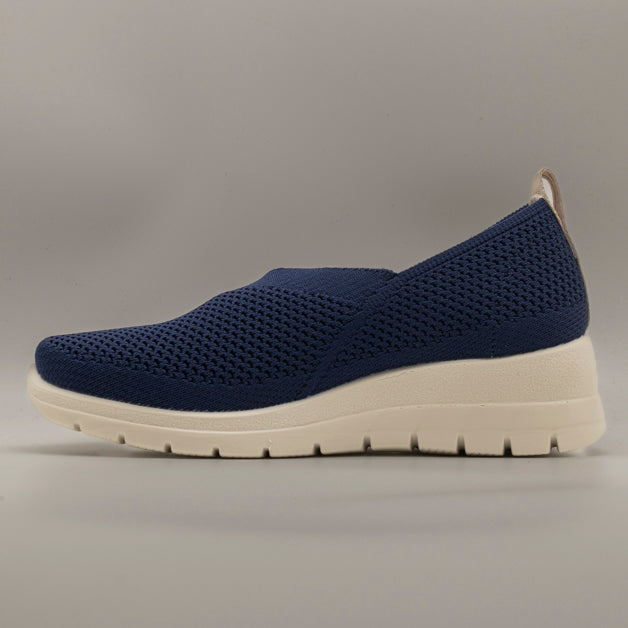 Fly-Flot 47 215 K8 – Sneakers donna slip-on in microfibra con memory blu - scarpe di qualità venduta a Milano da Pli-Pla