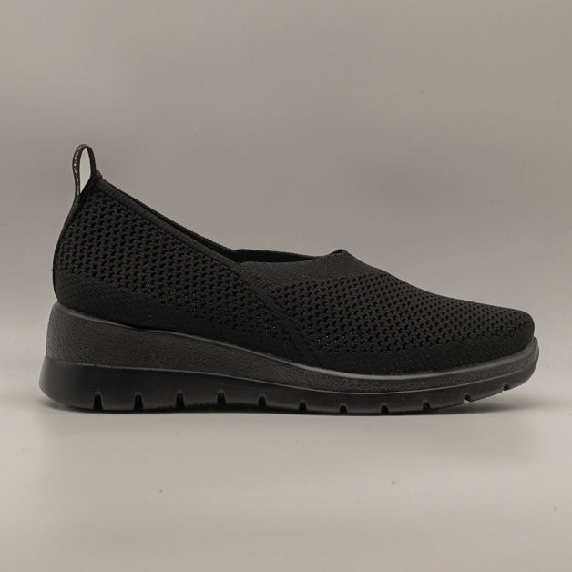 Fly-Flot 47 215 K8 – Sneakers donna slip-on in microfibra con memory nero - scarpe di qualità venduta a Milano da Pli-Pla