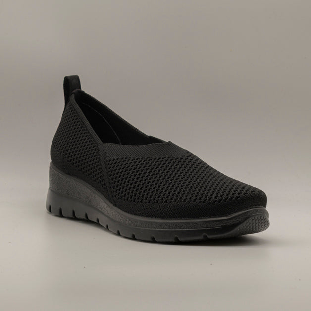Fly-Flot 47 215 K8 – Sneakers donna slip-on in microfibra con memory nero - scarpe di qualità venduta a Milano da Pli-Pla
