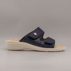 Fly-Flot T4 A56 63 – Ciabatta donna comfort con velcro con plantare anatomico blu - scarpe di qualità venduta a Milano da Pli-Pla
