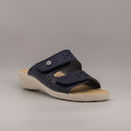 Fly-Flot T4 A56 63 – Ciabatta donna comfort con velcro con plantare anatomico blu - scarpe di qualità venduta a Milano da Pli-Pla