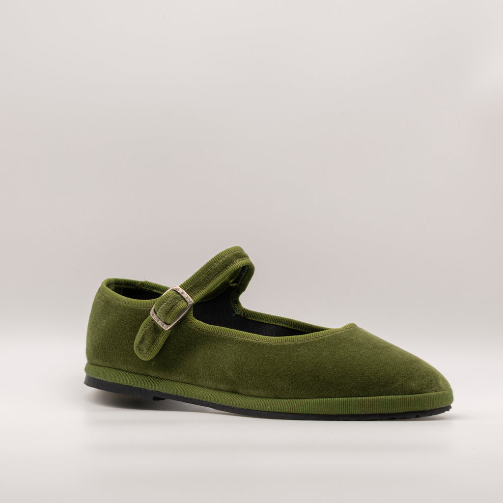 Friulane Mary Jane Salvia – La Tradizione del Velluto | Pli-Pla - scarpe di qualità venduta a Milano da Pli-Pla