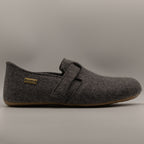 Haflinger Wollfilz Focus – Pantofole in lana con velcro e plantare estraibile - antracite - scarpe di qualità venduta a Milano da Pli-Pla