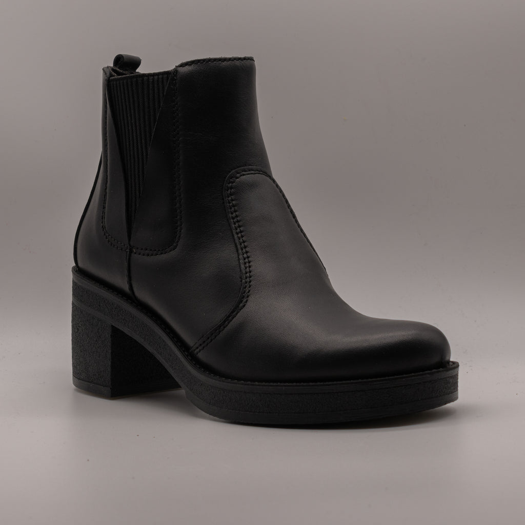 IGI&CO 2158400 – Tronchetti donna in pelle con zeppa - nero
