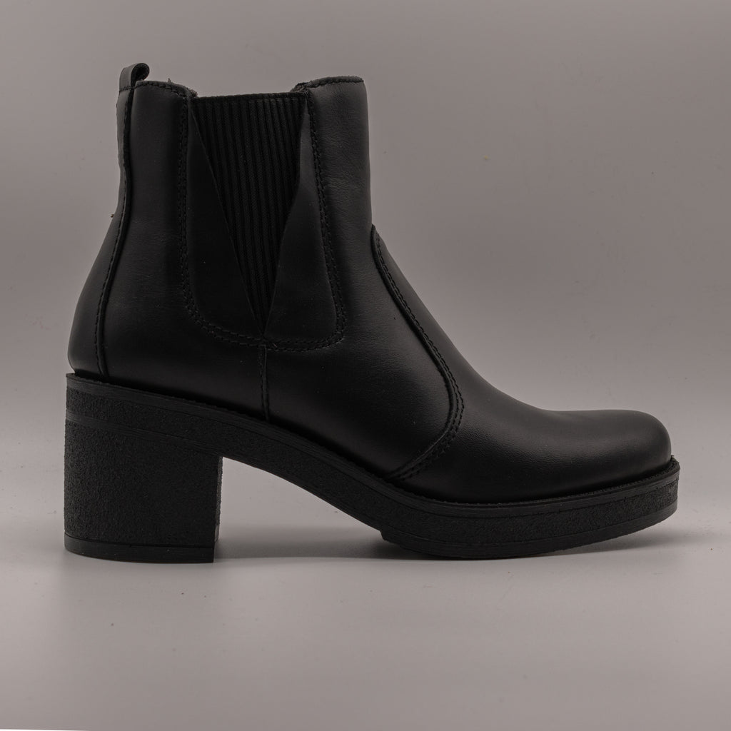 IGI&CO 2158400 – Tronchetti donna in pelle con zeppa - nero