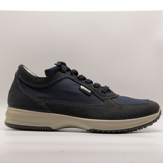 IGI&CO sneakers da uomo in pelle 1113100 blu - scarpe di qualità venduta a Milano da Pli-Pla