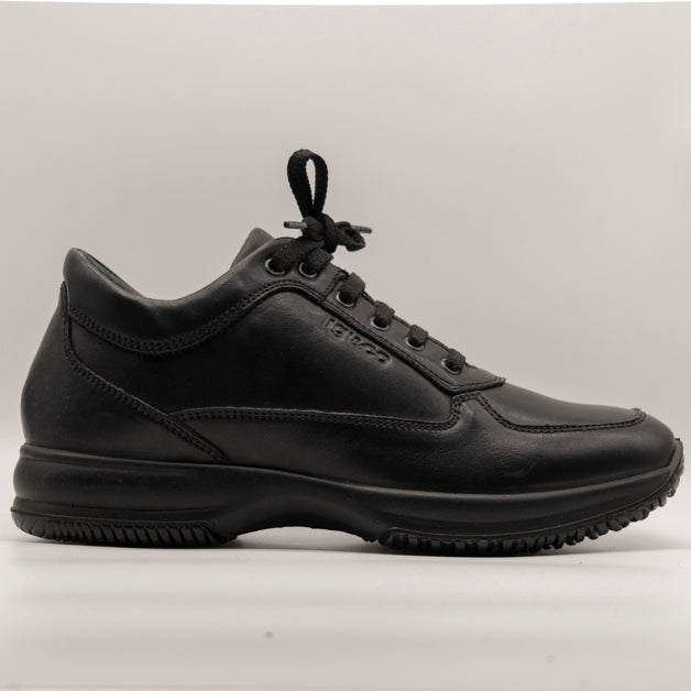 IGI&CO scarpe da uomo in pelle 8613700 nero - scarpe di qualità venduta a Milano da Pli-Pla