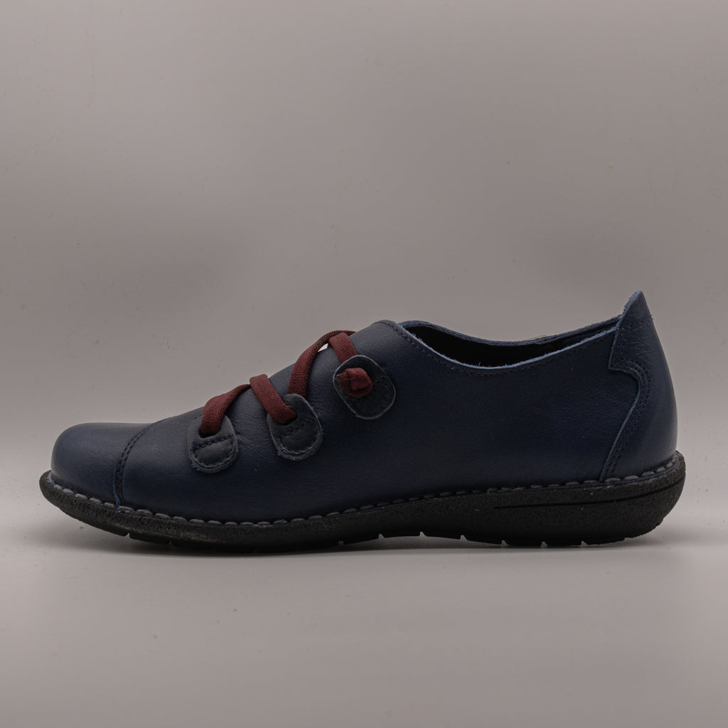 Jungla scarpa in pelle con elastici 5818 blu marino - scarpe di qualità venduta a Milano da Pli-Pla