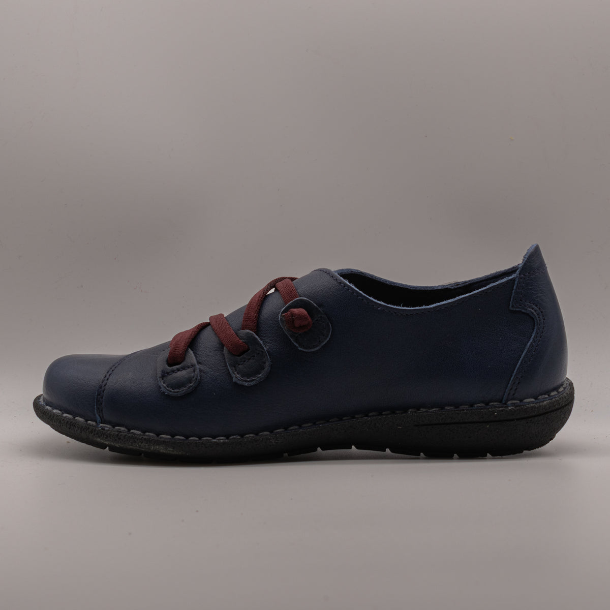 Jungla scarpa in pelle con elastici 5818 blu marino - scarpe di qualità venduta a Milano da Pli-Pla