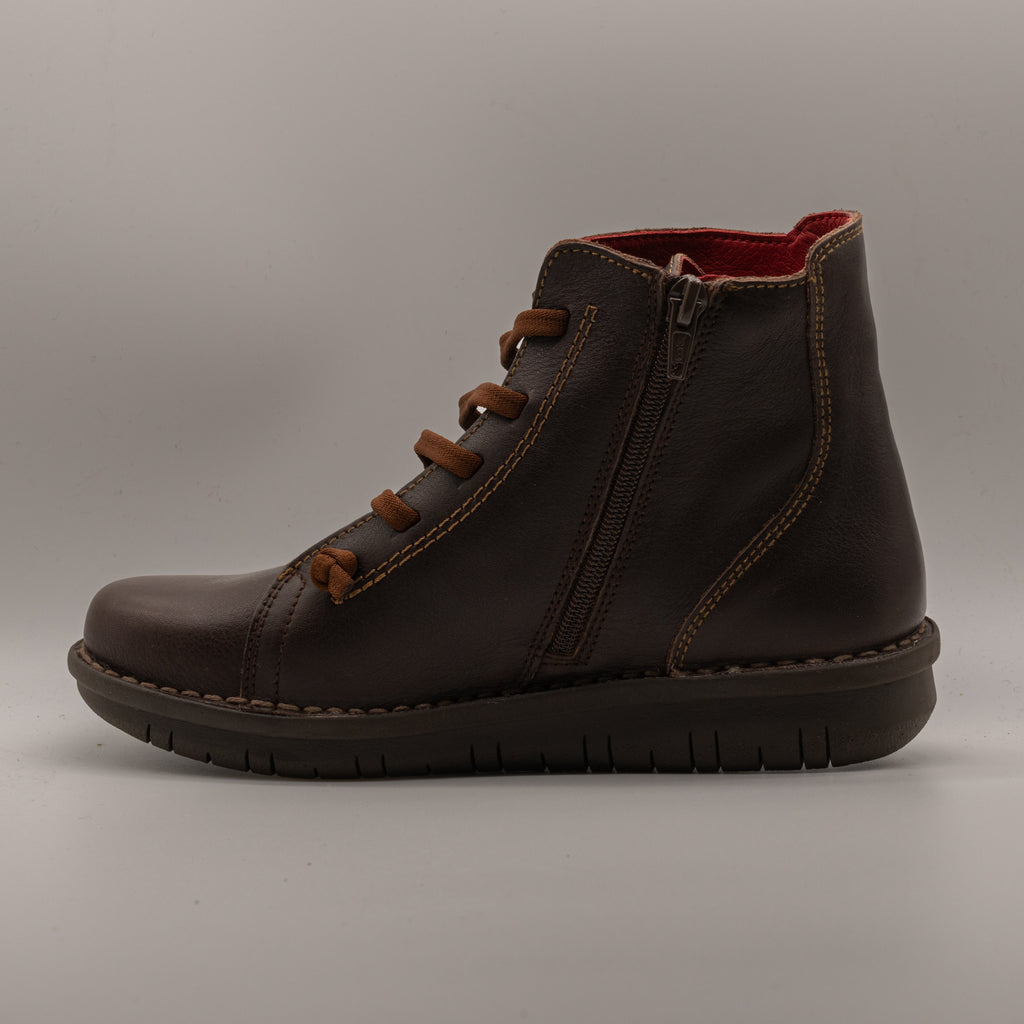 Jungla 7564 - stivaletto con elastici e zip - marrone caffè - scarpe di qualità venduta a Milano da Pli-Pla