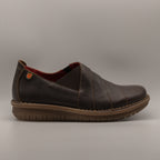Jungla 8261 – Slip-on donna in pelle con fasce incrociate - marrone moka - scarpe di qualità venduta a Milano da Pli-Pla