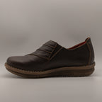 Jungla 8261 – Slip-on donna in pelle con fasce incrociate - marrone moka - scarpe di qualità venduta a Milano da Pli-Pla