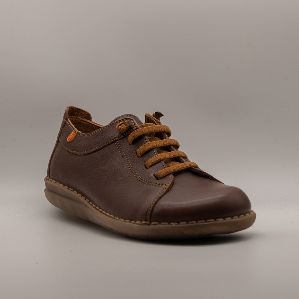 Jungla 8561 – Scarpe donna in pelle con elastici - marrone chestnut - scarpe di qualità venduta a Milano da Pli-Pla